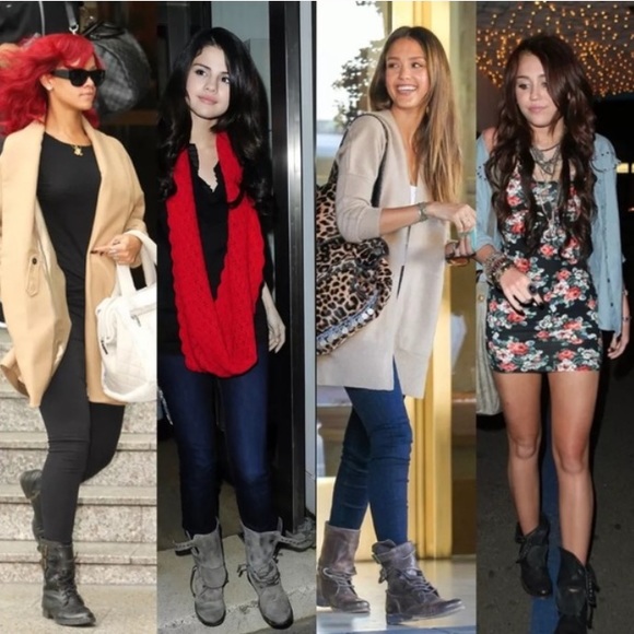 AllSaints Damisi Pony Hair Combat Boot Black 41 - Picture 16 of 16